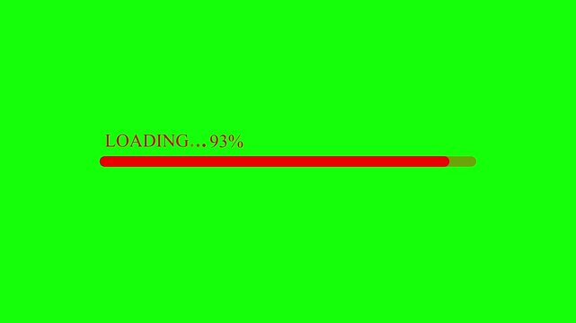 Glowing loading bar icon animation 4k animated on black background