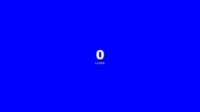 Countdown sequence showing changing numerical values on a bright blue screen in this high quality digital motion graphic video clip