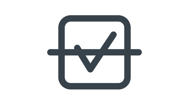 Checked box task completion icon.