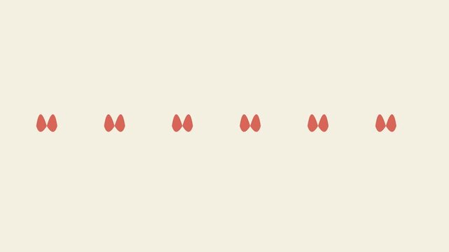 Minimalist red wave line animation on cream 4k background, for motion and, ui