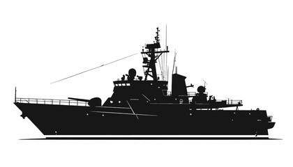 Large Military Warship Naval Vessel. © muh