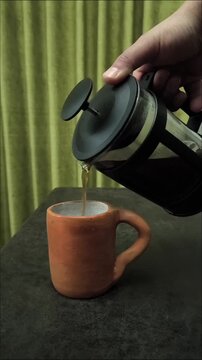 serve coffee from a French press