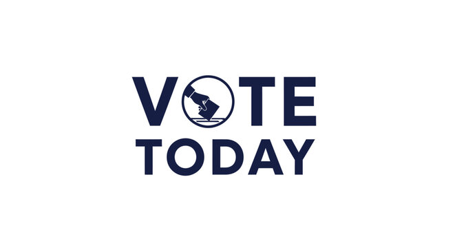 Vote today encouragement sign with ballot box with sign encouraging people box icon democracy election politics graphic message voting