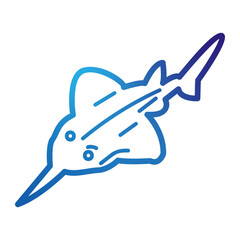 Fototapeta premium guitarfish icon