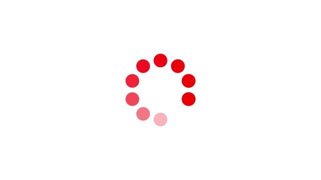 Circle loading animation. Loading indicator , loading and buffering icon animation-looped 4k animation.
