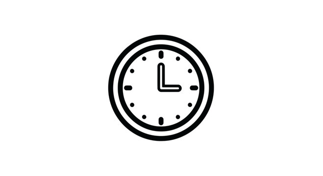 Analog wall clock showing three o'clock