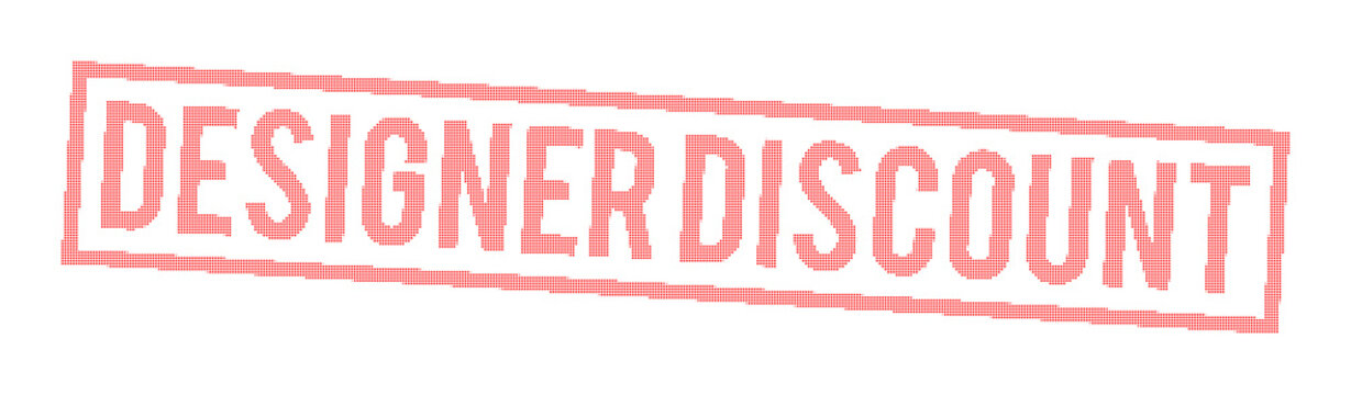 Bold Designer Discount Text on Transparent Background
