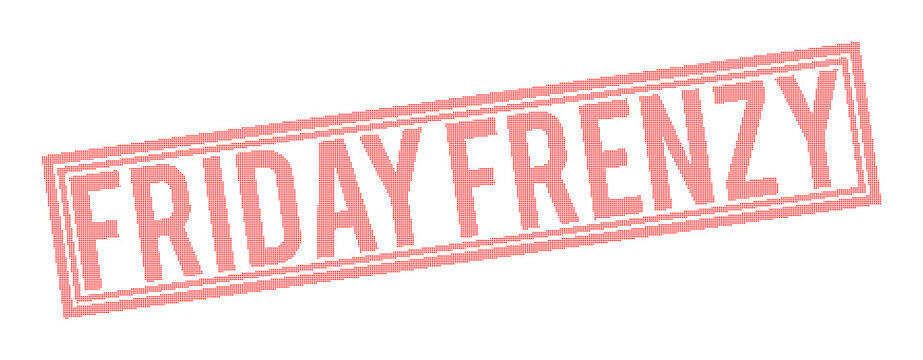 Friday Vintage Pixel Art Text on Transparent Background