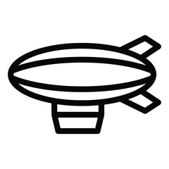 Airship Icon – Black Outline Vector Illustration Isolated on White Background. Editable Vector for UI, App, Web, Print © ibrahim nuruz