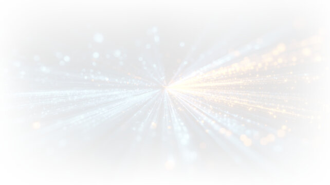 Blue hyperspace speed effect with light trails and neon curving lines moving lines design abstract glowing png graphic element on transparent background