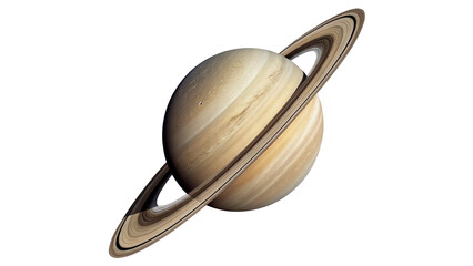 Planet saturn with rings space astronomy science isolated on transparent background cut out © Ivan