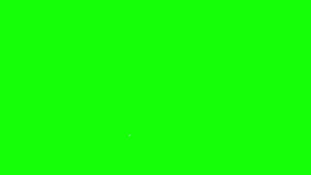 Red heart icon inside a grey speech bubble floating in a rhythmic motion loop against a solid vibrant green screen background for digital animation projects and social media content creation purposes
