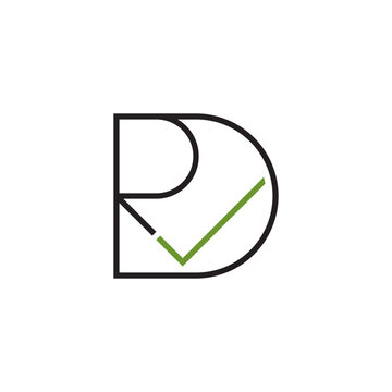 letter RD monogram unique logo vector