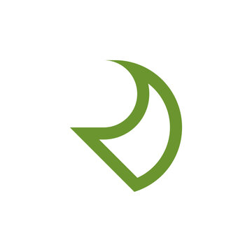 letter RD monogram unique logo vector