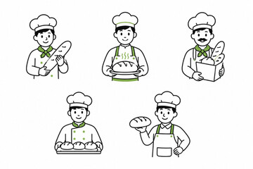 Obraz premium set of cartoon people