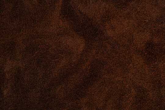 Dark brown suede material texture