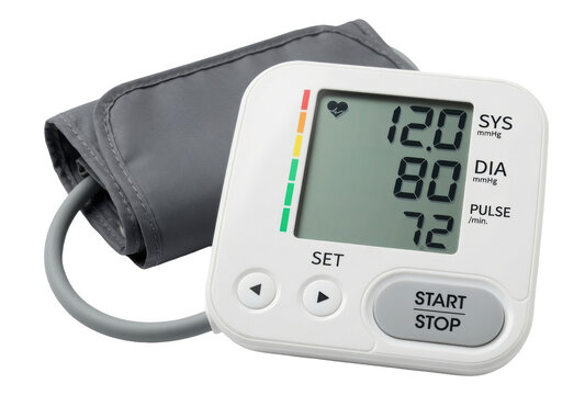 Digital blood pressure monitor with cuff for measuring heart rate and hypertension at home for medical health check