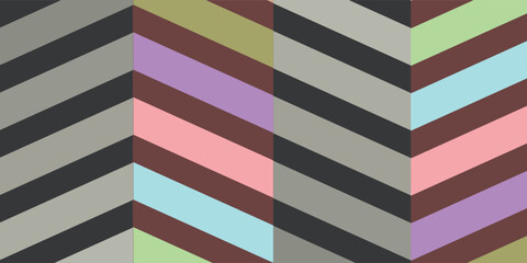 Fototapeta premium Colorful chevron zigzag geometric pattern background.