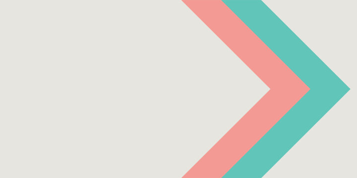 Pastel chevron arrows pointing right in teal and coral.
