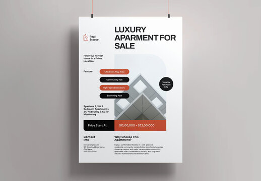 Apartment Sale Poster Template