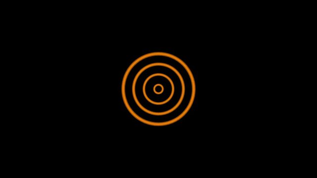 radio wave and voice recording podcast mic microphone button icon animation. Audio microphone icon animation. 4k 