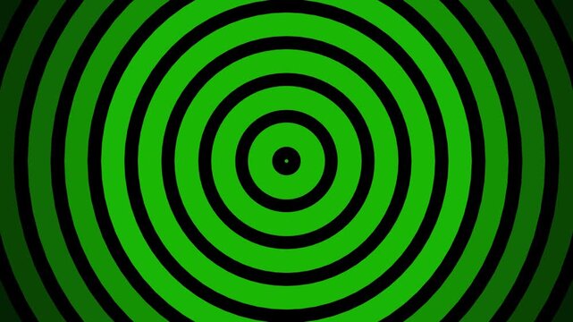 Bright green concentric circles pattern geometric abstract background