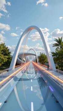 Clean future bridge modules on a precise vision layout are featured in a clean minimalist graphic image