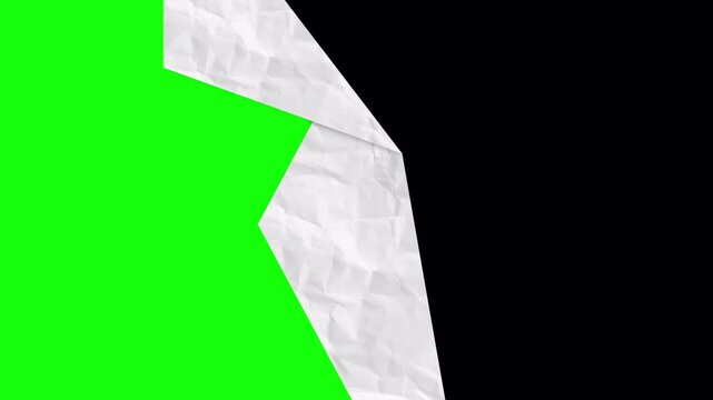 Paper Unfold Green Screen Transition Overlay Alpha 4K