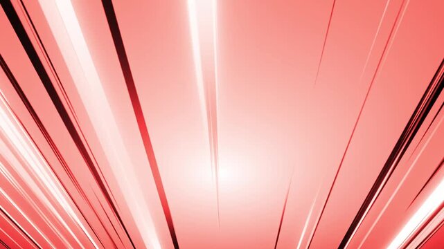 Explosive speed light rays animation isolated on black background