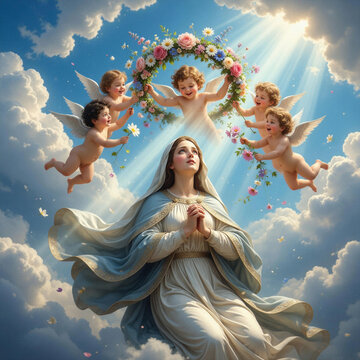 Assumption of the Blessed Virgin Mary &ndash; Heavenly Ascension with Angels