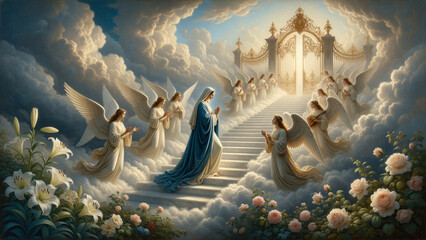 Assumption of the Blessed Virgin Mary – Heavenly Ascension with Angels