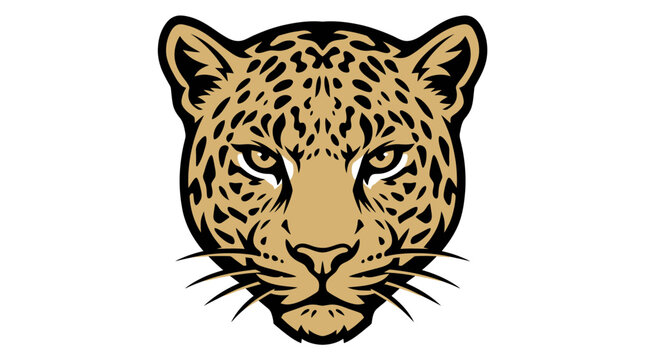 Illustration of a leopard's face.