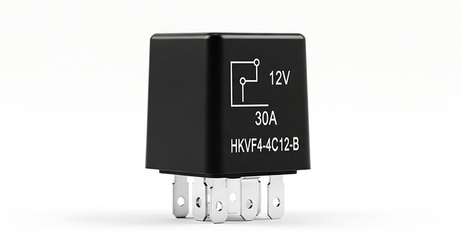 Black 12v 30a automotive electric relay switch component