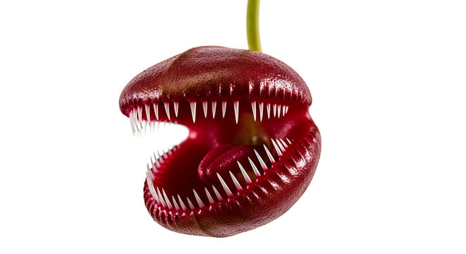 Venus Flytrap carnivorous plant isolated on white background