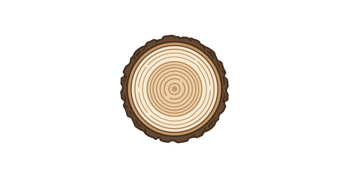 Tree Ring Cross Section Vector Illustration