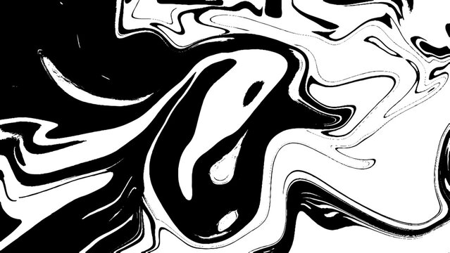 Abstract marble texture. Black and white background. Handmade technique. Black and white liquid Paint Marbling texture.