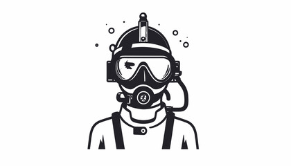 Diver wearing scuba gear equipment. © Sukijan