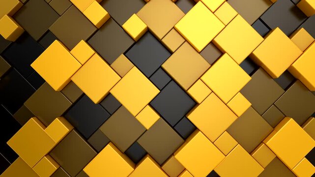 Background of Cubes. Abstract motion, loop, two color, 3d rendering, 4k resolution
