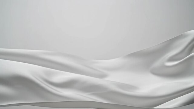 Luxury White Silk Fabric Material Soft, Elegant, Smooth Texture, Graceful Drape, Gentle Flow, Calm Serenity, Sophisticated Beauty, Reflective Sheen, Delicate Material, Pure Tranquility