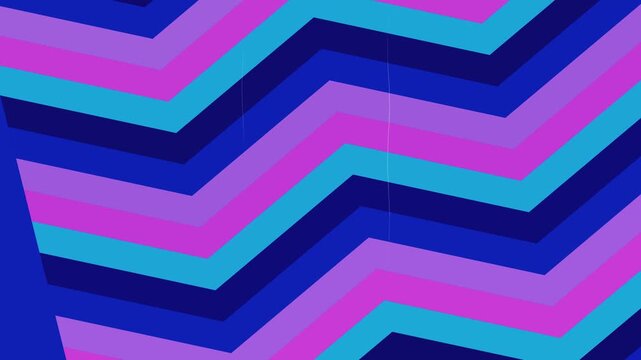 blue and pink zigzag geometric chevron pattern animation