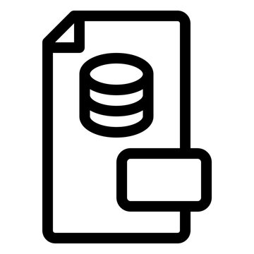 Database Server Report Document Line Icon