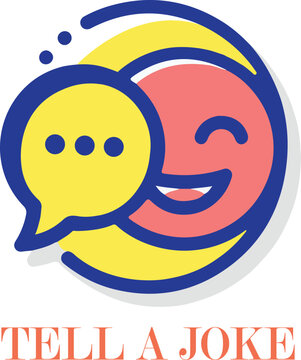 Tell a Joke Day logo icon vector white background