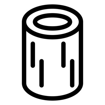 Wooden Tree Trunk Log Line Icon