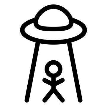 UFO Alien Abduction Beam Line Icon
