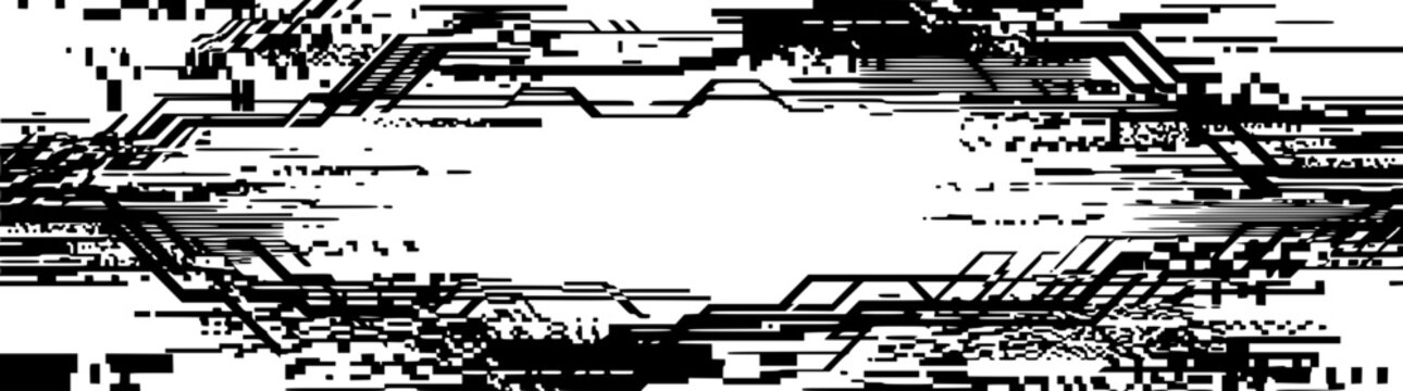 Abstract futuristic technology background with glitch elements