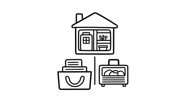 Home Organization and Storage System Icon