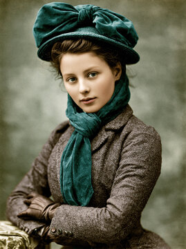 Vintage Victorian Woman Portrait AI Generative
