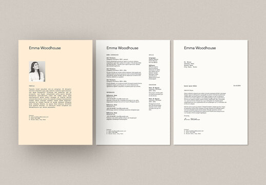 Simple Resume and Cover Letter Layout