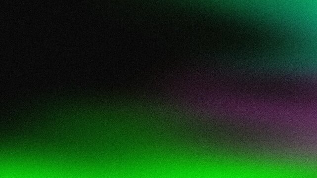 Abstract grainy color field blending emerald and purple hues in dark lo-fi backdrop with gritty vintage cinematic texture