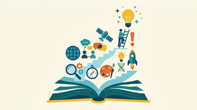 Education and learning concept icons.